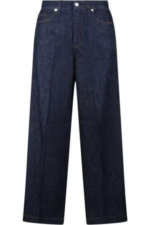 Nine In The Morning Jeans, Dame, Blå, W26, Denim, Højtaljet Palazzo Jeans i Denim