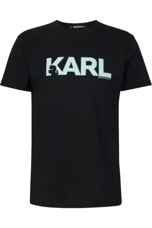 Karl Lagerfeld Top, Herre, Sort, 2XL, Bomuld, Logo Regular T-shirt