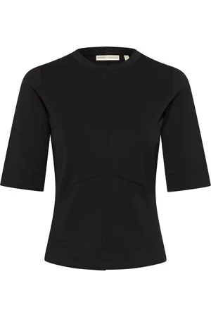INWEAR Top, Dame, Sort, L, Uld, Feminin Sort T-shirt Cocentiw Stil