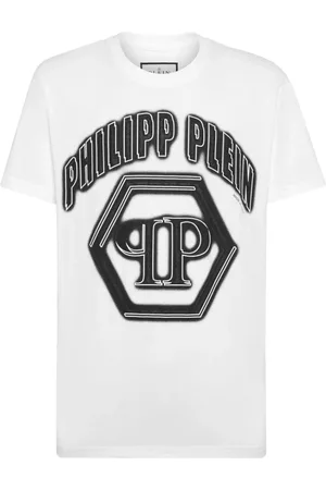 Philipp Plein Top, Herre, Hvid, XL, Bomuld, T-shirt Rund Hals SS