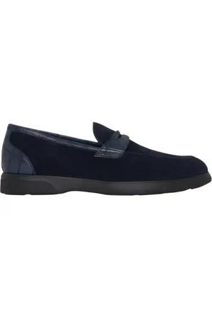 Kiton Sko, Herre, Blå, 40 1/2 EU, Crocodile Leather Loafer