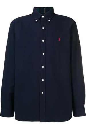 Ralph Lauren Skjorte, Herre, Blå, S, Bomuld, Navy Oxford Sportsskjorte