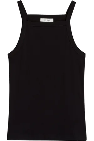 Ivy & Oak Top, Dame, Sort, XS, Uld, Tanktop i ribbet look