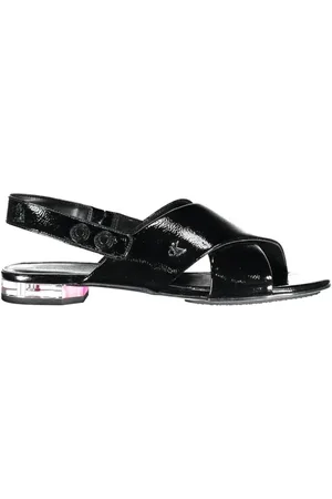 Calvin Klein Sko, Dame, Sort, 37 EU, Bomuld, Elegant Crisscross Slingback Sandaler