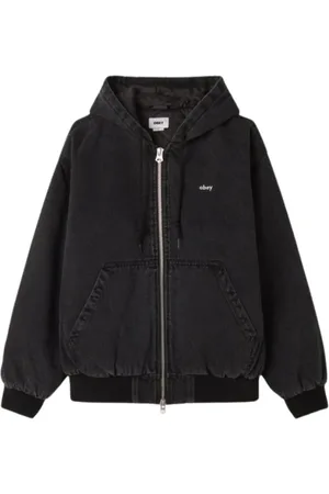 Obey Sweathshirts & Hoodies, Herre, Sort, XL, Lynlås Hættetrøje