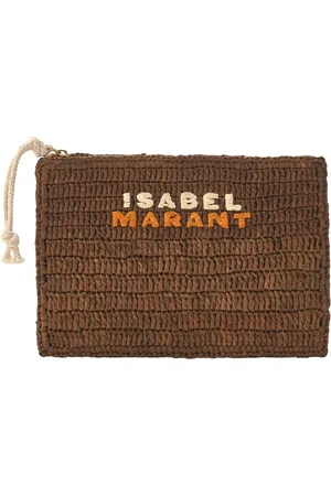 Isabel Marant Taske, Dame, Brun, ONE SIZE, Broderet Brun Logo Taske