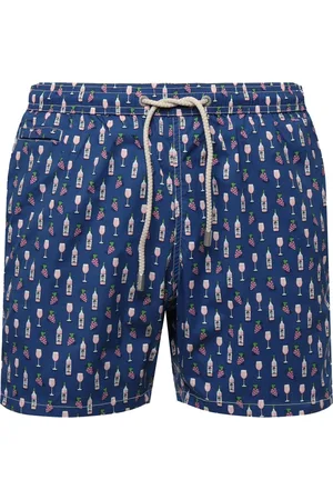 MC2 SAINT BARTH Badetøj, Herre, Blå, S, Havet Tøj All-over Print Badeshorts