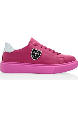 Philipp Plein Sko, Dame, Lyserød, 36 EU, Læder, Limited Edition Lo-Top Sneakers