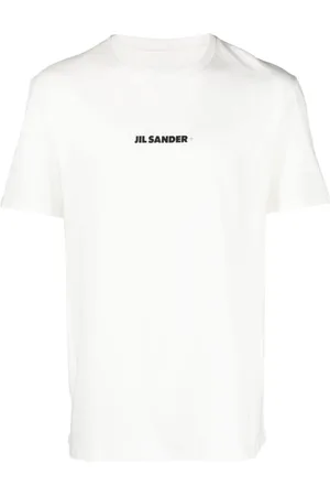 Jil Sander Top, Herre, Hvid, S, Bomuld, Logo Bomulds T-shirt