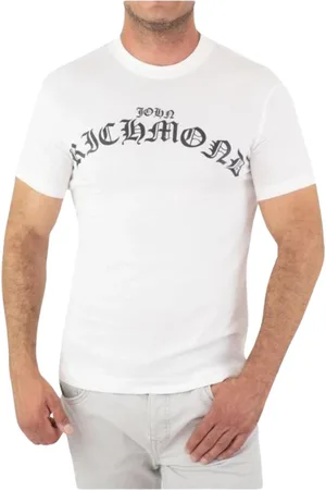 John Richmond Top, Herre, Hvid, XL, Bomuld, Fashion T-Shirt