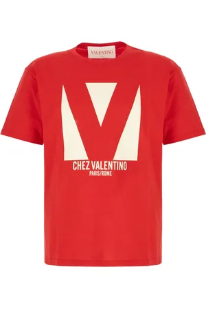 VALENTINO GARAVANI Top, Herre, Rød, S, Bomuld, Casual Bomulds T-shirt