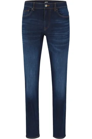HUGO BOSS Jeans, Herre, Blå, W31 L32, Bomuld, Slim-fit Jeans