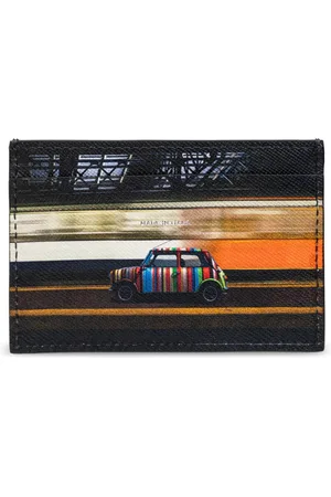 Paul Smith Tilbehør, Herre, Flerfarvet, ONE SIZE, Læder, Kortholder med print