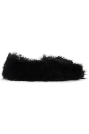Jil Sander Sko, Dame, Sort, 35 1/2 EU, Læder, Furforede Slip-On Sko