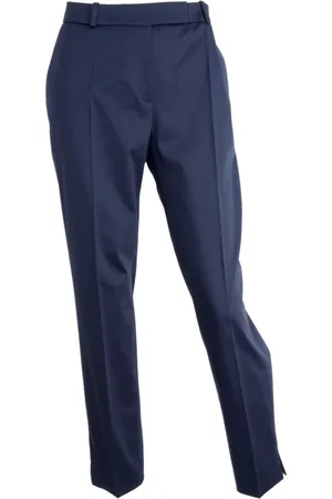 HUGO BOSS Bukser, Dame, Blå, 4XL, Bomuld, Business Bukser