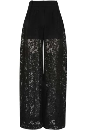 ZIMMERMANN Bukser, Dame, Sort, XS, Bomuld, Lace Belted Pant