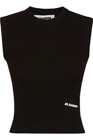 Jil Sander Top, Dame, Brun, 2XS, Uld, 203 Ærmeløs Top