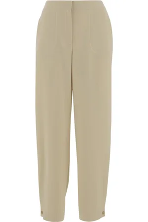 Giorgio Armani Bukser, Dame, , XS, Polyester, Tekniske Cady Bukser med Knapdetalje