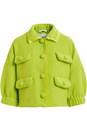 Essentiel Antwerp Jakke, Dame, Grøn, S, Uld, Oversized Jakke med Fire Lommer