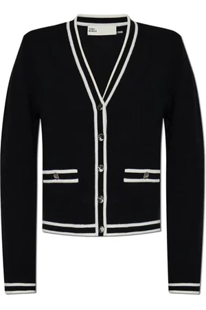 Tory Burch Strik, Dame, Sort, S, Uld, Kendra Uld Cardigan
