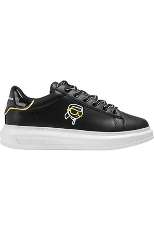 Karl Lagerfeld Sko, Herre, Sort, 43 EU, Uld, Leather Sneakers Kapri