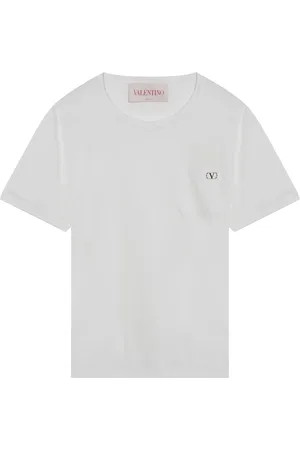 VALENTINO GARAVANI Top, Herre, Hvid, L, Bomuld, Crew Neck T-Shirt