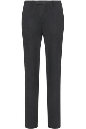 Boglioli Bukser, Herre, Grå, L, Uld, 100% ren uld chinos