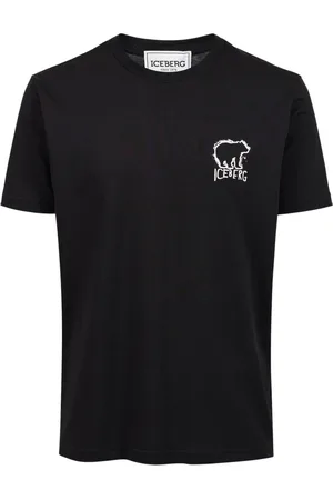 Iceberg Top, Herre, Sort, XL, Bomuld, Slim Fit Bomulds T-shirt med Bjørneprint