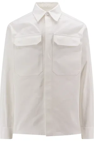 Jil Sander Skjorte, Herre, Hvid, L, Bomuld, Hvid Skjorte med Knapper og Dobbelte Frontlommer