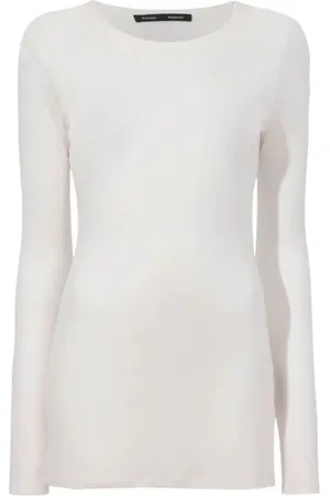 Proenza Schouler Top, Dame, Hvid, M, Sheer Slub Jersey Kaiya Top