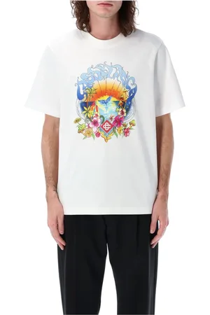 Casablanca Top, Herre, Hvid, XL, Bomuld, Hvid Surf Trip Trykt T-shirt