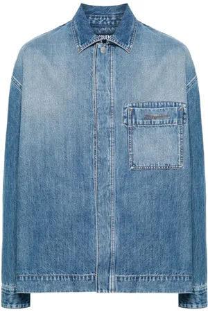 Jacquemus Skjorte, Herre, Blå, M, Uld, Stilfuld denimskjorte