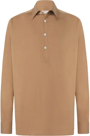 Kiton Top, Herre, Brun, XL, Bomuld, Miami Polo Shirt