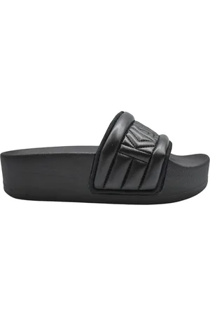 Karl Lagerfeld Sko, Dame, Sort, 38 EU, Uld, Stilfulde Flip-Flops