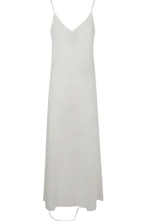 Maison Margiela Kjole, Dame, Hvid, S, Elegant Maxi Kjole til Kvinder