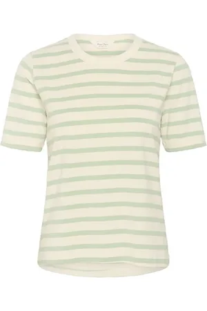 Part Two Top, Dame, Flerfarvet, XS, Uld, Stripet T-shirt