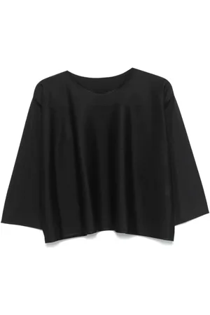 Issey Miyake Jakke, Dame, Sort, ONE SIZE, Bomuld, Afslappet Bomuldsskjorte i Blå