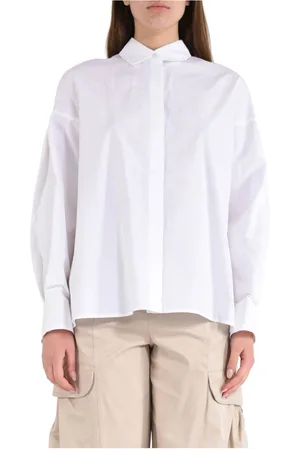 Max Mara Bluser & Skjorter, Dame, Hvid, L, Bomuld, Marika model skjorte i ren bomuld