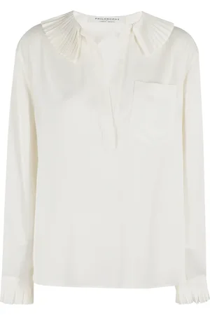 Serafini Bluser & Skjorter, Dame, Hvid, S, Uld, Stilfuld Skjorte