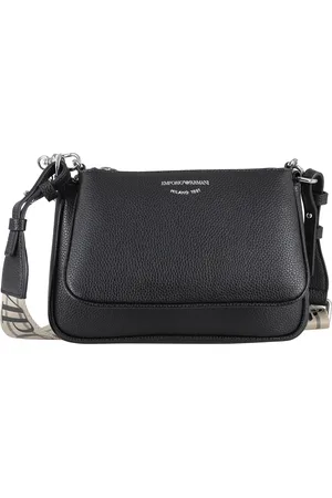 Emporio Armani Taske, Dame, Sort, ONE SIZE, Uld, Sort Mini Taske med Kæde Strop