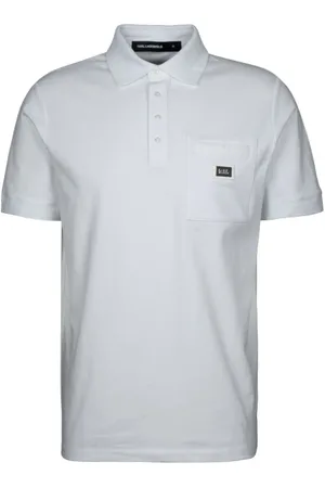 Karl Lagerfeld Top, Herre, Hvid, S, Bomuld, Kortærmet poloshirt