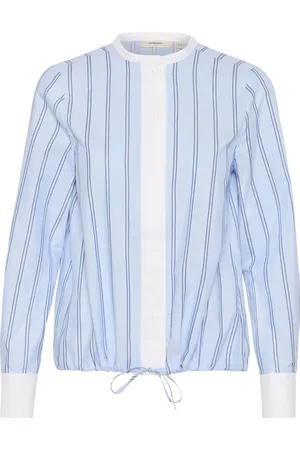 INWEAR Bluser & Skjorter, Dame, Blå, S, Drawstring Skjorte Aqua Blå