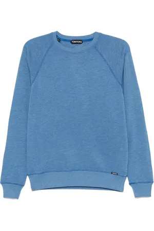 Tom Ford Sweathshirts & Hoodies, Herre, Blå, L, Bomuld, Cotton Blend Sweatshirt