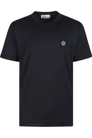 Stone Island Top, Herre, Blå, XL, Bomuld, Casual Bomulds T-shirt
