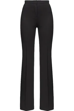 Pinko Bukser, Dame, Sort, XL, Polyester, High Waist Flare Bukser