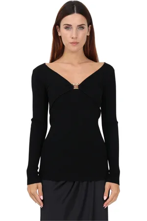 Pinko Bluser & Skjorter, Dame, Sort, XS, Uld, Giraffa Sweater