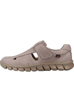 CallagHan Sko, Herre, Brun, 42 EU, Flade Sandaler med Velcrolukning