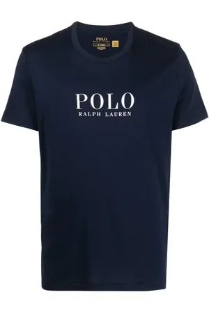 Ralph Lauren Top, Herre, Blå, 2XL, Bomuld, S/S Crew-Sleep-Top