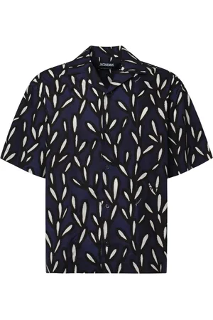 Jacquemus Skjorte, Herre, Blå, L, Bomuld, Logo Print Cotton Shirt