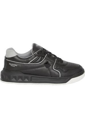 VALENTINO GARAVANI Sko, Herre, Sort, 39 1/2 EU, Læder, One Stud Sneakers